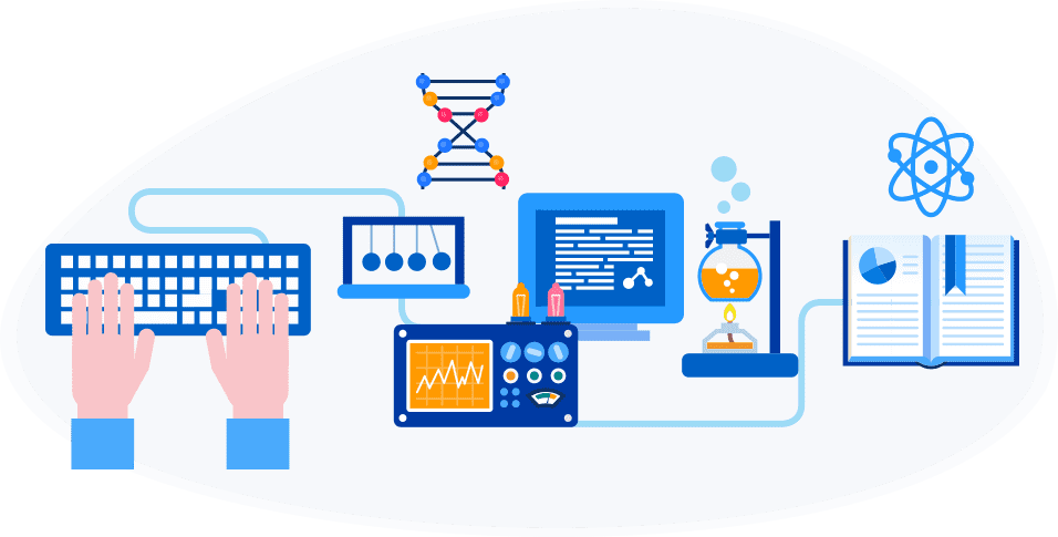 Illustration showing diagrams created for a genetics paper