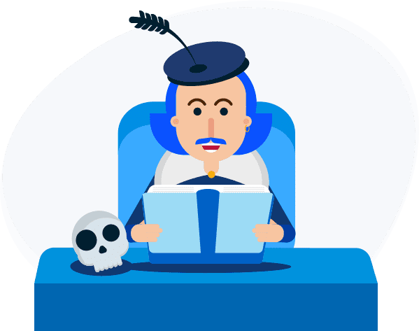 Clip art of William Shakespeare for a Shakespeare paper