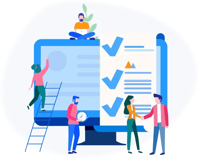 Graphics illustration of writing a short report at Pro-Paper